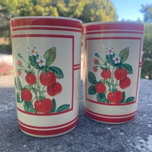 Vintage Strawberry Tumblers/Vases